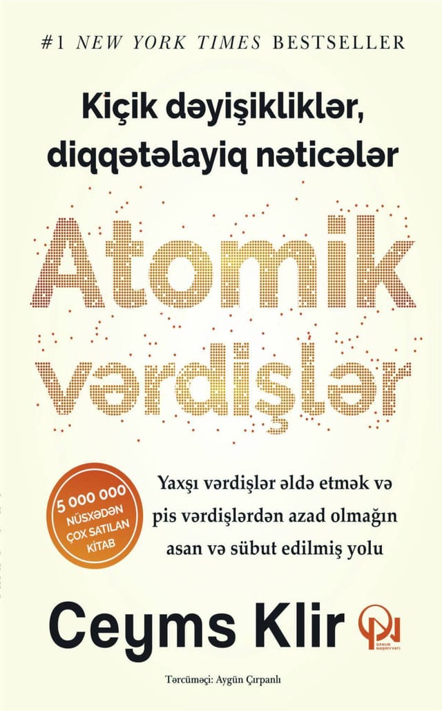 Atomik vərdişlər kitabının üz qabığı